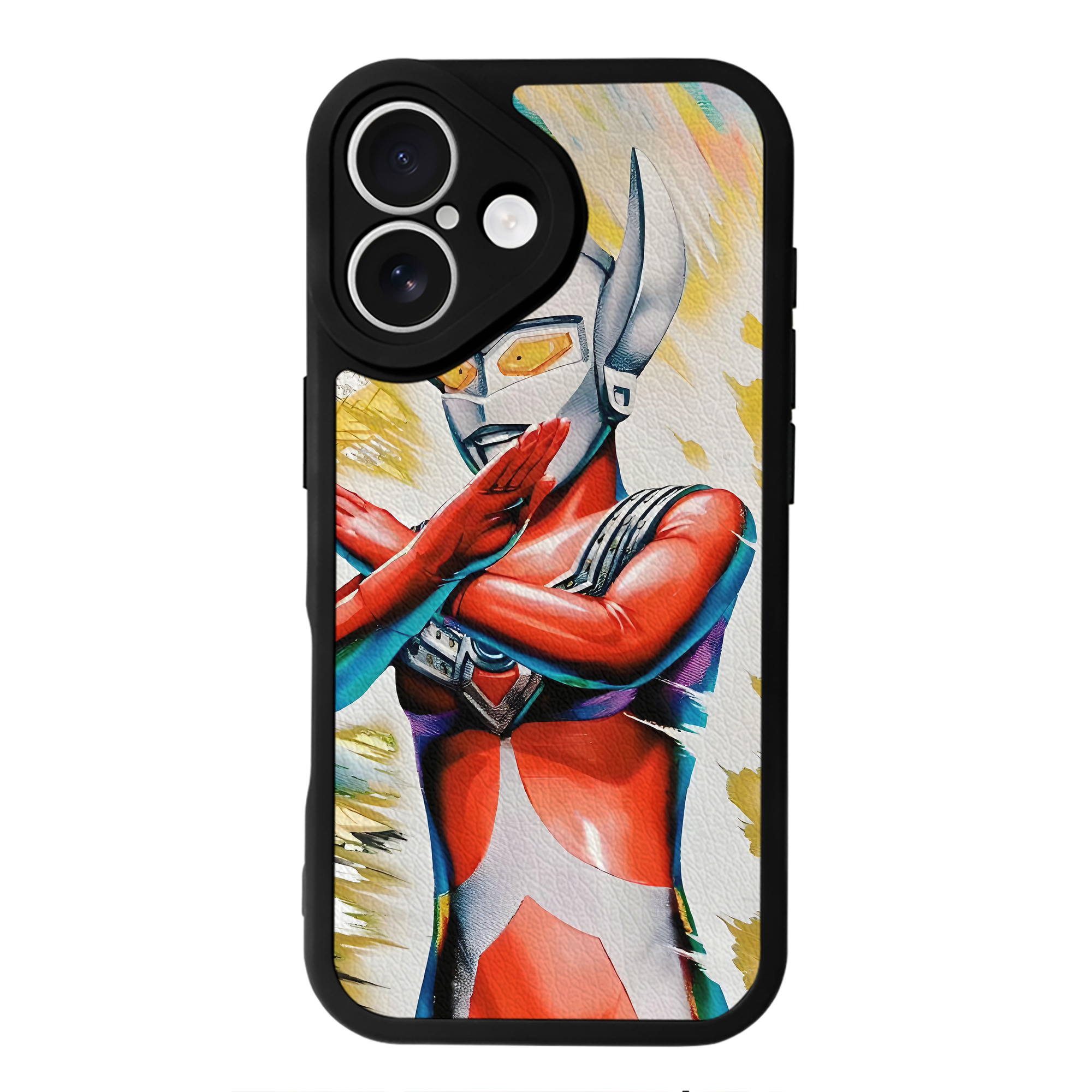 （画像用） ウルトラマン Ultraman 【iPhone 16シリーズ対応】シリコンスマホケース（レザー調） 材質：シリコン